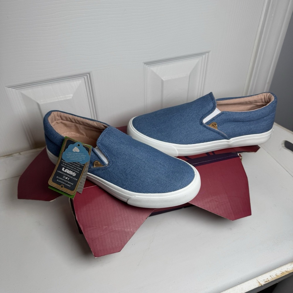 New With Box Lamo Canvas Shoes Denim‎ Sz 6.5 Women's Casual Comfortable